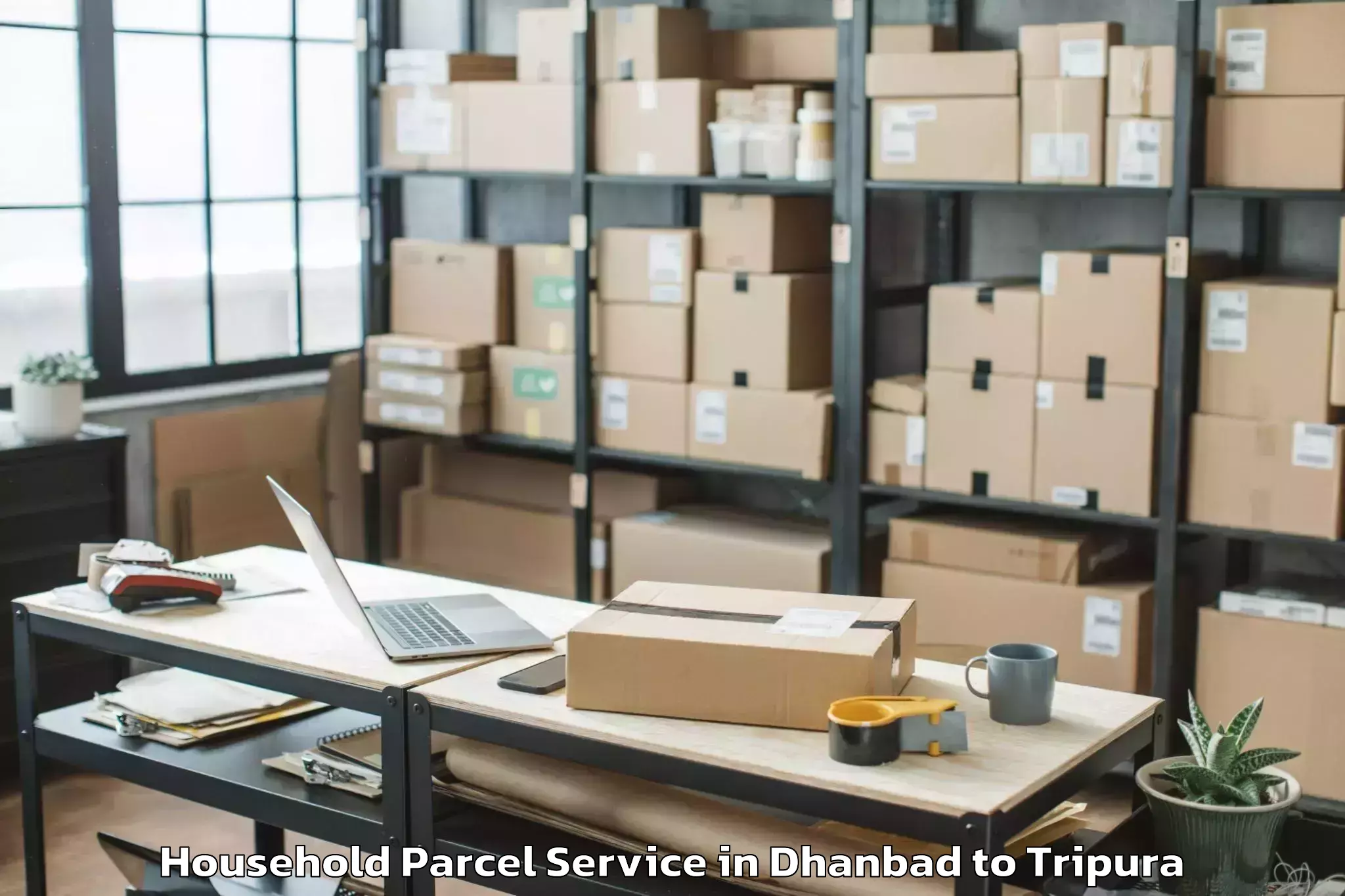 Dhanbad to Gournagar Household Parcel Booking